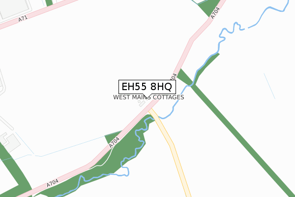EH55 8HQ map - large scale - OS Open Zoomstack (Ordnance Survey)
