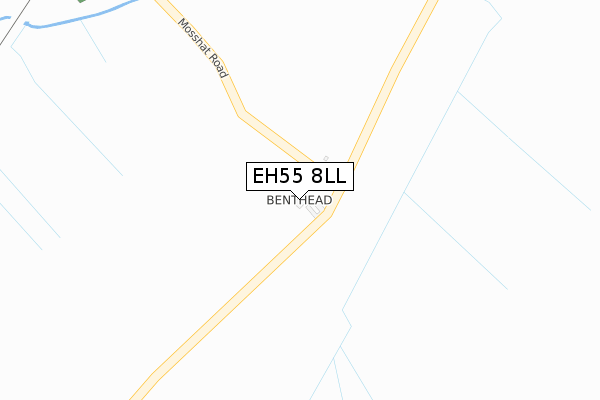 EH55 8LL map - large scale - OS Open Zoomstack (Ordnance Survey)