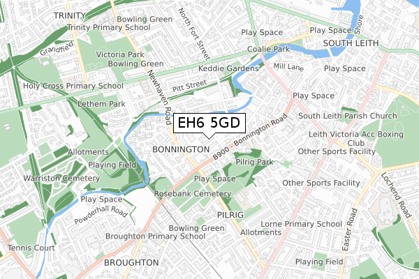 EH6 5GD map - small scale - OS Open Zoomstack (Ordnance Survey) EH6 5GD map - small scale - OS Open Zoomstack (Ordnance Survey)
