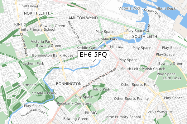EH6 5PQ map - small scale - OS Open Zoomstack (Ordnance Survey) EH6 5PQ map - small scale - OS Open Zoomstack (Ordnance Survey)