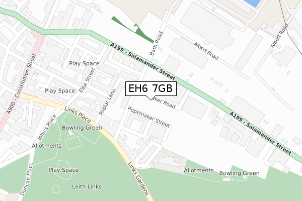 EH6 7GB map - large scale - OS Open Zoomstack (Ordnance Survey)