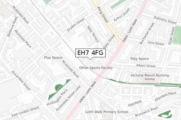 EH7 4FG map - large scale - OS Open Zoomstack (Ordnance Survey) EH7 4FG map - large scale - OS Open Zoomstack (Ordnance Survey)