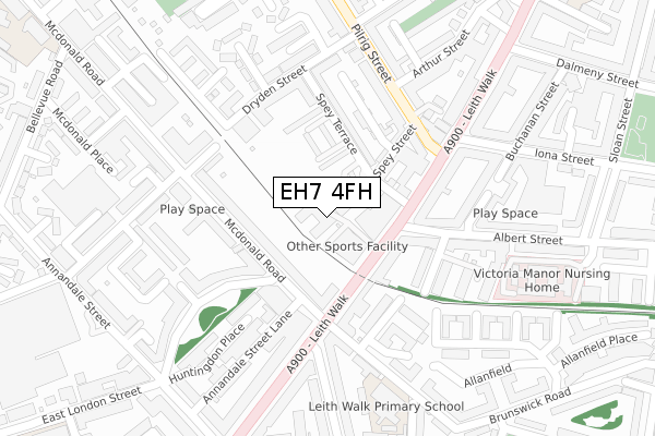 EH7 4FH map - large scale - OS Open Zoomstack (Ordnance Survey) EH7 4FH map - large scale - OS Open Zoomstack (Ordnance Survey)