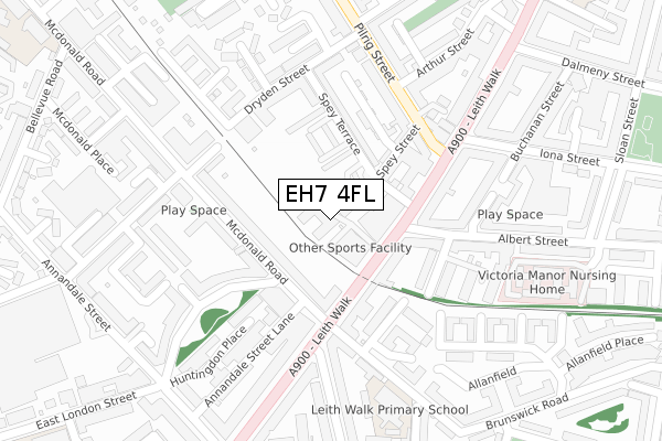 EH7 4FL map - large scale - OS Open Zoomstack (Ordnance Survey) EH7 4FL map - large scale - OS Open Zoomstack (Ordnance Survey)