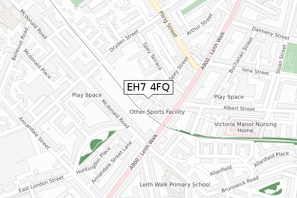 EH7 4FQ map - large scale - OS Open Zoomstack (Ordnance Survey) EH7 4FQ map - large scale - OS Open Zoomstack (Ordnance Survey)