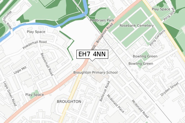 EH7 4NN map - large scale - OS Open Zoomstack (Ordnance Survey) EH7 4NN map - large scale - OS Open Zoomstack (Ordnance Survey)