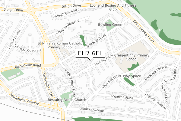 EH7 6FL map - large scale - OS Open Zoomstack (Ordnance Survey) EH7 6FL map - large scale - OS Open Zoomstack (Ordnance Survey)