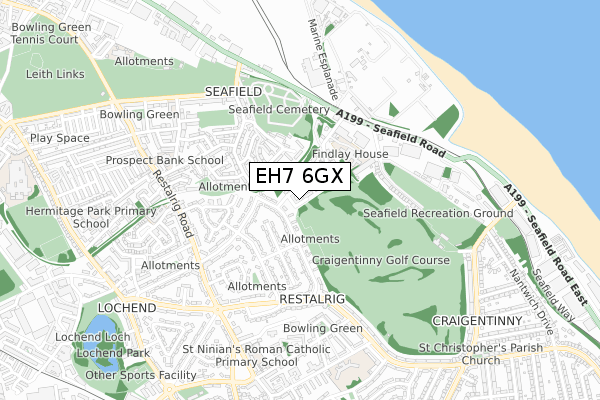 EH7 6GX map - small scale - OS Open Zoomstack (Ordnance Survey) EH7 6GX map - small scale - OS Open Zoomstack (Ordnance Survey)