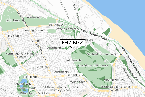 EH7 6GZ map - small scale - OS Open Zoomstack (Ordnance Survey) EH7 6GZ map - small scale - OS Open Zoomstack (Ordnance Survey)