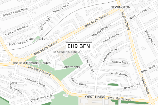 EH9 3FN map - large scale - OS Open Zoomstack (Ordnance Survey) EH9 3FN map - large scale - OS Open Zoomstack (Ordnance Survey)