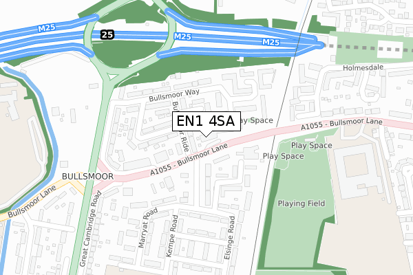 EN1 4SA map - large scale - OS Open Zoomstack (Ordnance Survey)