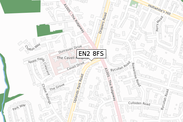 EN2 8FS map - large scale - OS Open Zoomstack (Ordnance Survey) EN2 8FS map - large scale - OS Open Zoomstack (Ordnance Survey)