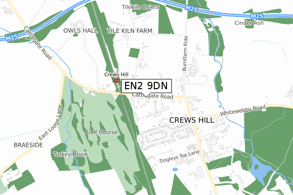EN2 9DN map - small scale - OS Open Zoomstack (Ordnance Survey) EN2 9DN map - small scale - OS Open Zoomstack (Ordnance Survey)