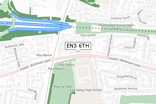 EN3 6TH map - large scale - OS Open Zoomstack (Ordnance Survey)