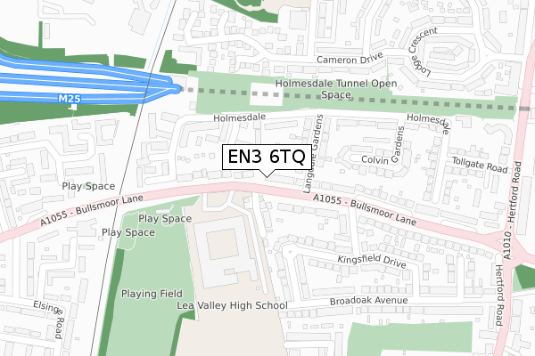 EN3 6TQ map - large scale - OS Open Zoomstack (Ordnance Survey)