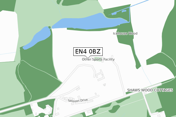 EN4 0BZ map - large scale - OS Open Zoomstack (Ordnance Survey) EN4 0BZ map - large scale - OS Open Zoomstack (Ordnance Survey)