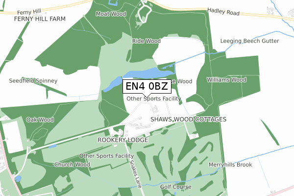 EN4 0BZ map - small scale - OS Open Zoomstack (Ordnance Survey) EN4 0BZ map - small scale - OS Open Zoomstack (Ordnance Survey)