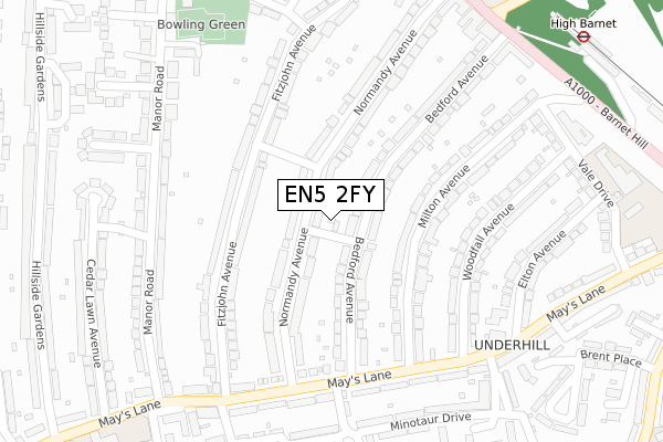 EN5 2FY map - large scale - OS Open Zoomstack (Ordnance Survey) EN5 2FY map - large scale - OS Open Zoomstack (Ordnance Survey)