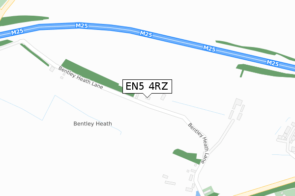 EN5 4RZ map - large scale - OS Open Zoomstack (Ordnance Survey)