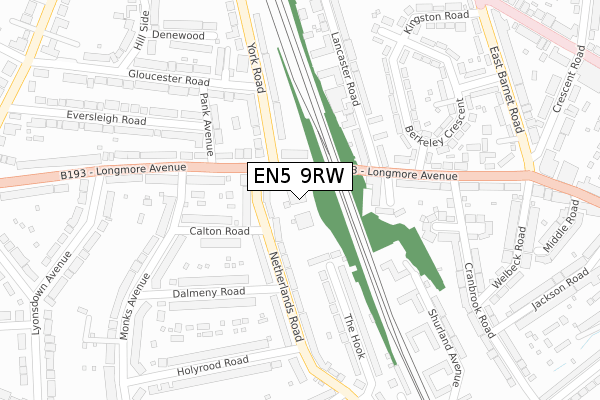 EN5 9RW map - large scale - OS Open Zoomstack (Ordnance Survey) EN5 9RW map - large scale - OS Open Zoomstack (Ordnance Survey)