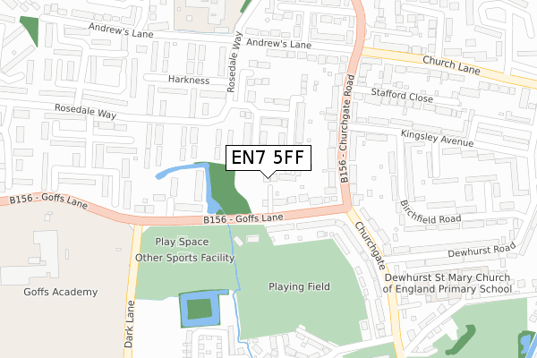EN7 5FF map - large scale - OS Open Zoomstack (Ordnance Survey) EN7 5FF map - large scale - OS Open Zoomstack (Ordnance Survey)