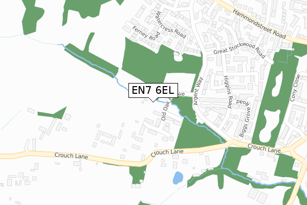 EN7 6EL map - large scale - OS Open Zoomstack (Ordnance Survey)