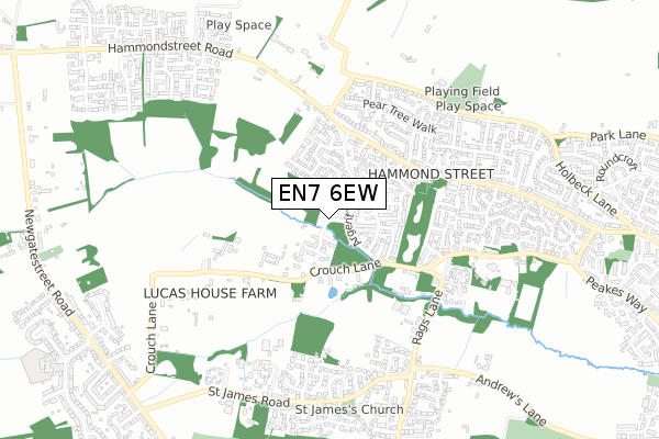 EN7 6EW map - small scale - OS Open Zoomstack (Ordnance Survey) EN7 6EW map - small scale - OS Open Zoomstack (Ordnance Survey)