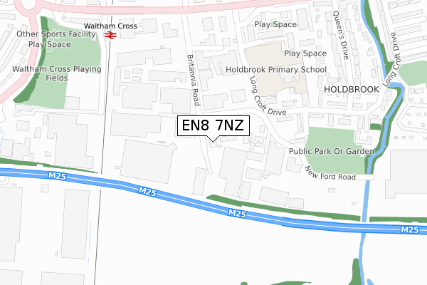 EN8 7NZ map - large scale - OS Open Zoomstack (Ordnance Survey)