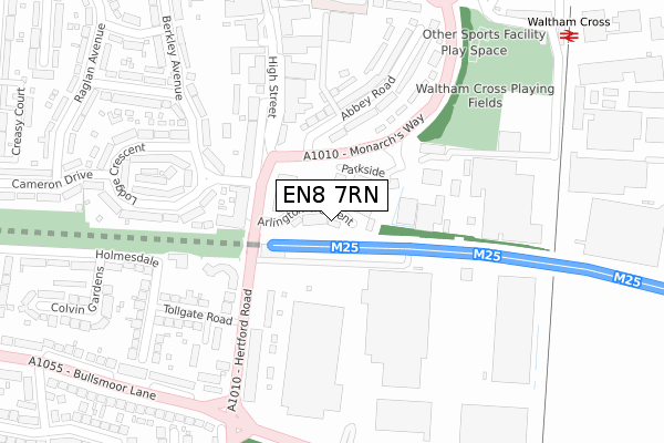 EN8 7RN map - large scale - OS Open Zoomstack (Ordnance Survey)