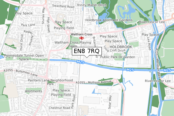 EN8 7RQ map - small scale - OS Open Zoomstack (Ordnance Survey) EN8 7RQ map - small scale - OS Open Zoomstack (Ordnance Survey)
