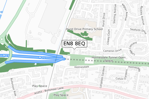 EN8 8EQ map - large scale - OS Open Zoomstack (Ordnance Survey)