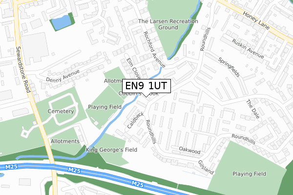 EN9 1UT map - large scale - OS Open Zoomstack (Ordnance Survey)