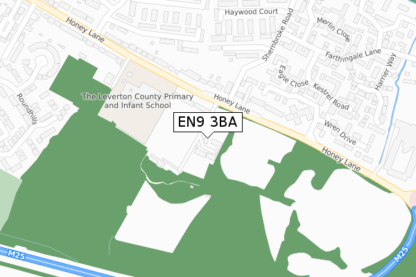 EN9 3BA map - large scale - OS Open Zoomstack (Ordnance Survey)