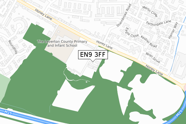 EN9 3FF map - large scale - OS Open Zoomstack (Ordnance Survey)