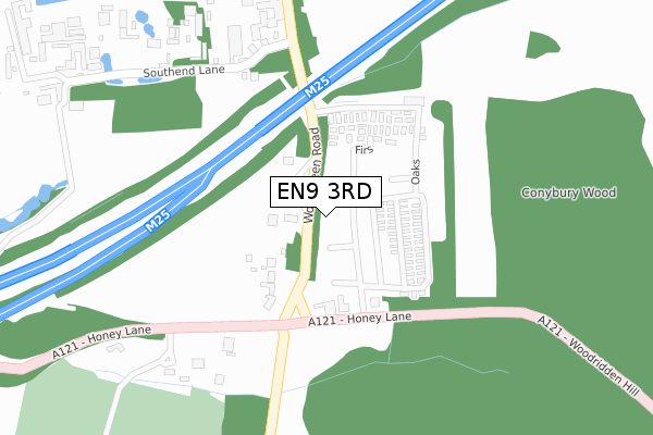 EN9 3RD map - large scale - OS Open Zoomstack (Ordnance Survey)