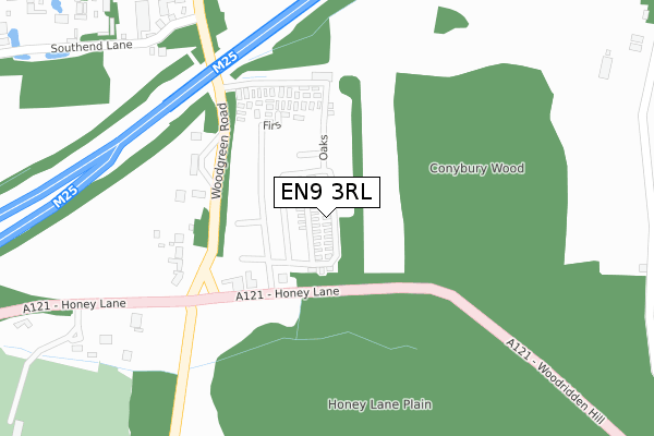 EN9 3RL map - large scale - OS Open Zoomstack (Ordnance Survey)