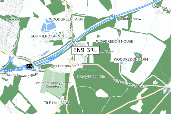 EN9 3RL map - small scale - OS Open Zoomstack (Ordnance Survey) EN9 3RL map - small scale - OS Open Zoomstack (Ordnance Survey)