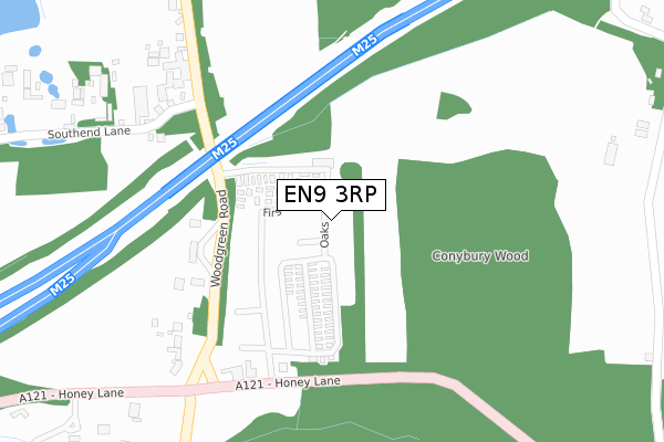 EN9 3RP map - large scale - OS Open Zoomstack (Ordnance Survey)