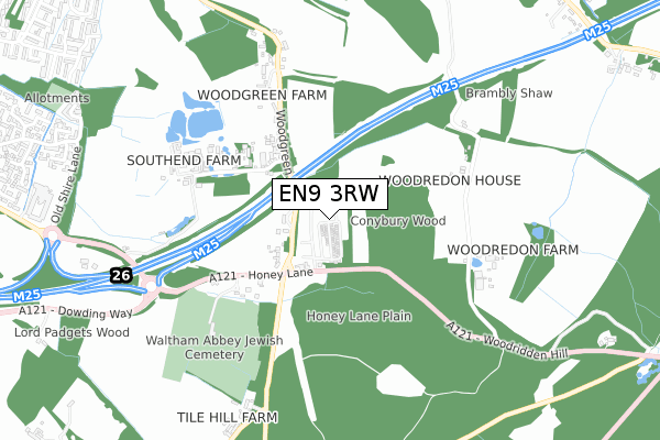 EN9 3RW map - small scale - OS Open Zoomstack (Ordnance Survey) EN9 3RW map - small scale - OS Open Zoomstack (Ordnance Survey)
