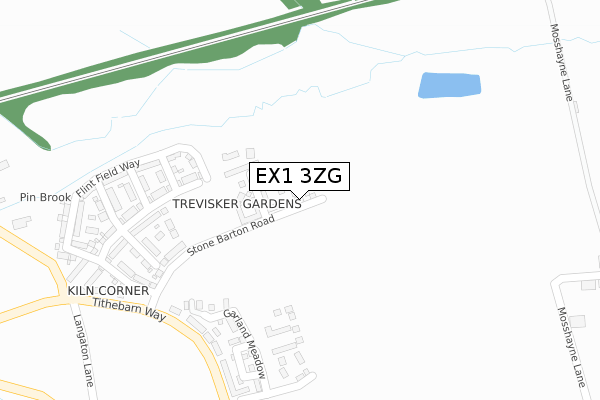 EX1 3ZG map - large scale - OS Open Zoomstack (Ordnance Survey)