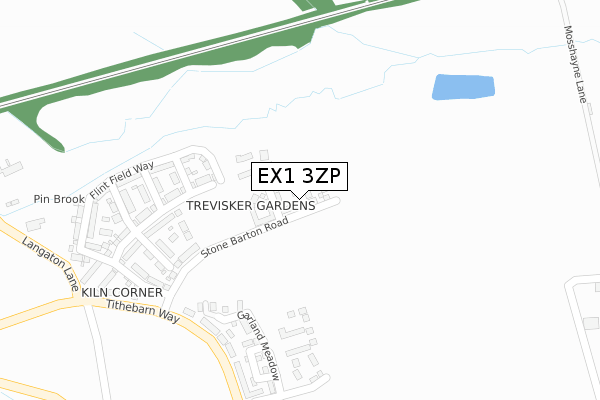 EX1 3ZP map - large scale - OS Open Zoomstack (Ordnance Survey)