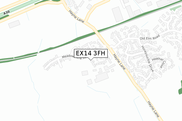 EX14 3FH map - large scale - OS Open Zoomstack (Ordnance Survey) EX14 3FH map - large scale - OS Open Zoomstack (Ordnance Survey)