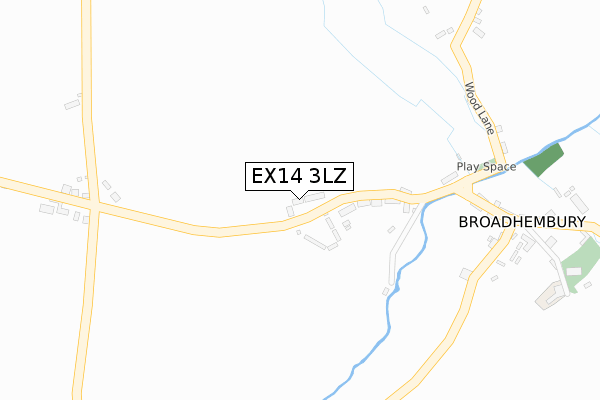 EX14 3LZ map - large scale - OS Open Zoomstack (Ordnance Survey) EX14 3LZ map - large scale - OS Open Zoomstack (Ordnance Survey)