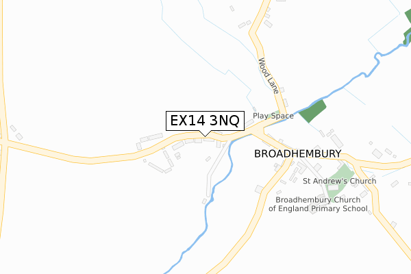 EX14 3NQ map - large scale - OS Open Zoomstack (Ordnance Survey)