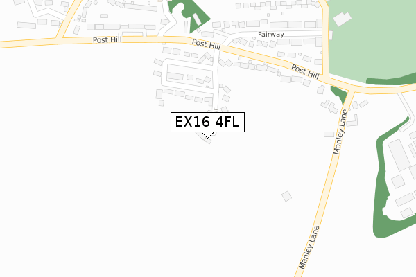 EX16 4FL map - large scale - OS Open Zoomstack (Ordnance Survey)