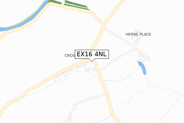 EX16 4NL map - large scale - OS Open Zoomstack (Ordnance Survey)