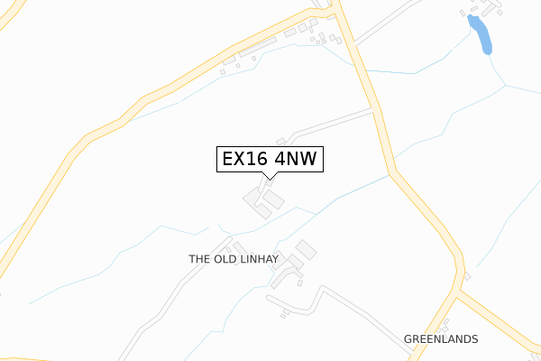 EX16 4NW map - large scale - OS Open Zoomstack (Ordnance Survey)