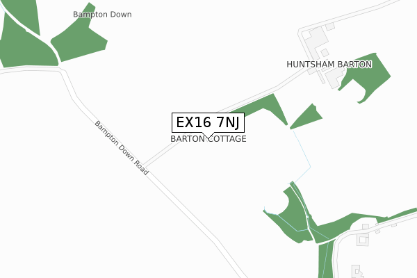 EX16 7NJ map - large scale - OS Open Zoomstack (Ordnance Survey)