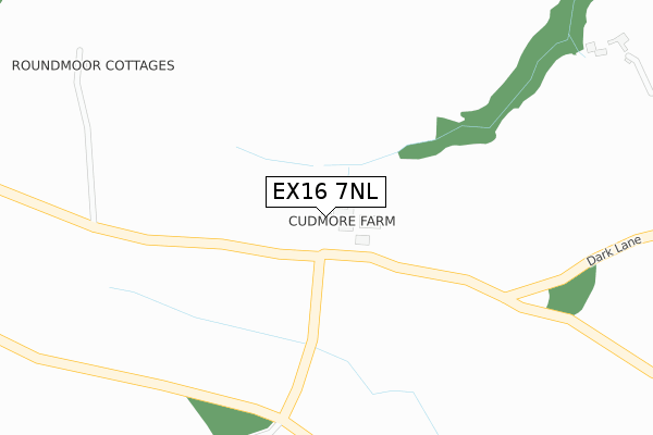 EX16 7NL map - large scale - OS Open Zoomstack (Ordnance Survey)