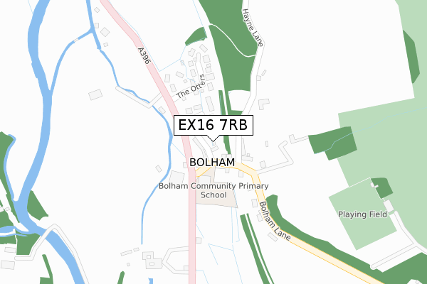 EX16 7RB map - large scale - OS Open Zoomstack (Ordnance Survey)